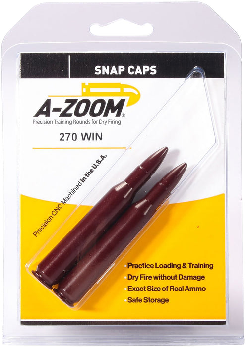 A-Zoom 12224 Rifle Snap Cap 270 Win Aluminum 2 Pack