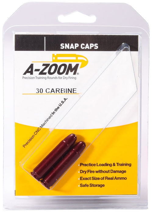 A-Zoom 12225 Rifle Snap Cap 30 Carbine Aluminum 2 Pack