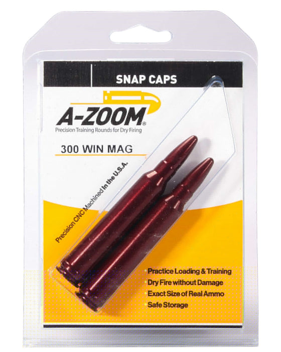 A-Zoom 12237 Rifle Snap Cap 300 Win Mag Aluminum 2 Pack