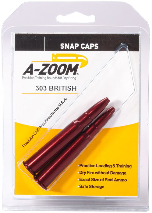 A-Zoom 12226 Rifle Snap Cap 303 British Aluminum 2 Pack