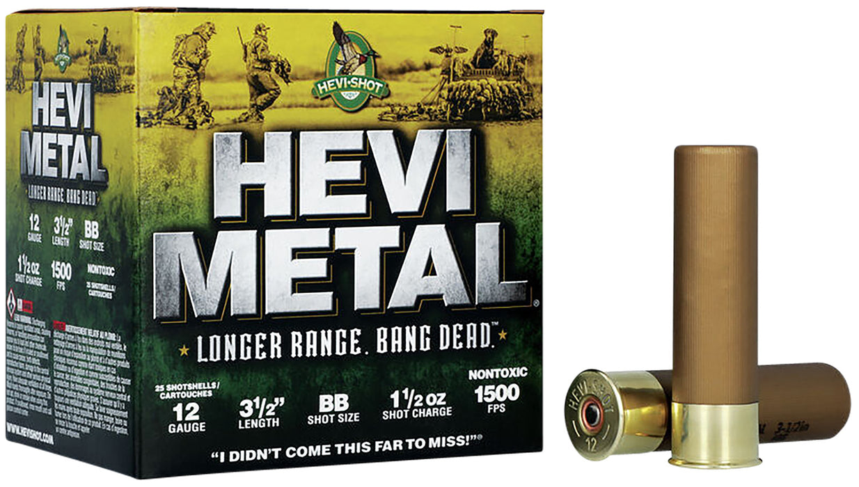 HEVI-Metal HS38588 Hevi-Metal Longer Range 12 Gauge 3.50" 1 1/2 oz 1500 fps BB Shot 25 Bx/10 Cs