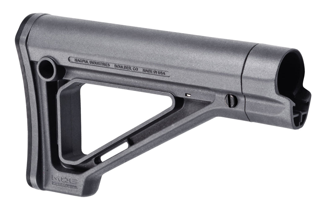 Magpul MAG480-GRY MOE Carbine Stock Fixed Stealth Gray Synthetic for  AR-15, M16, M4 with Mil-Spec Tube (Tube Not Included)