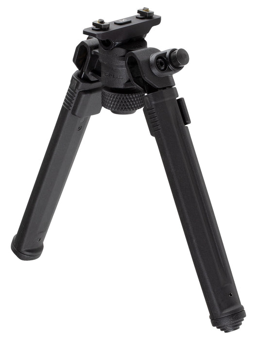 Magpul MAG933-BLK Bipod  made of Aluminum with Black Finish, M-LOK Attachment, Rubber Feet, 6.30-10.30" Vertical Adjustment for AR-Platform