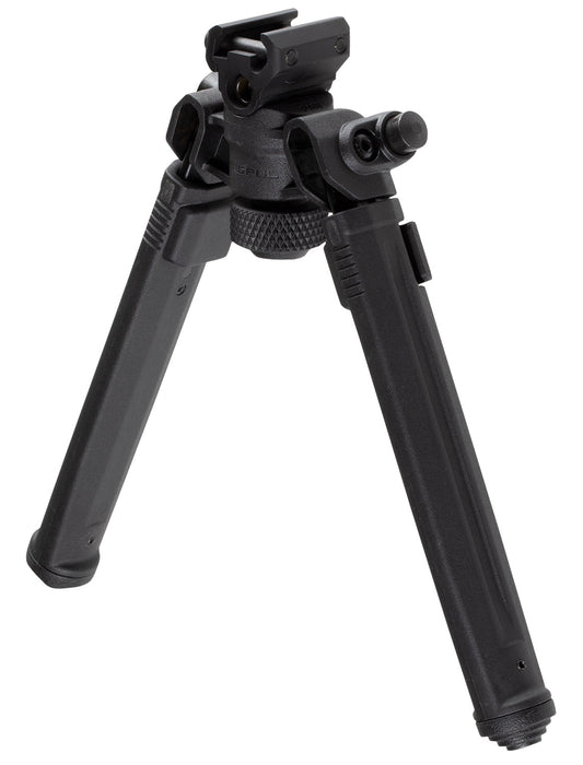 Magpul MAG941-BLK Bipod  1913 Picatinny Rail Attachment, Black Mil-Spec Anodized Aluminum, 6.80-10.30" Vertical Adjustment, Rubber Feet for AR-Platform