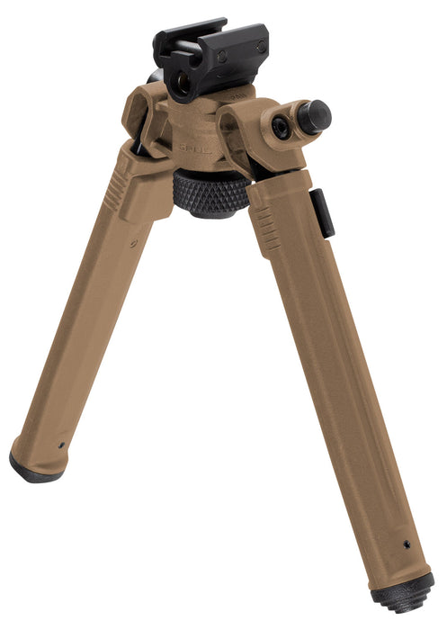 Magpul MAG941-FDE Bipod  1913 Picatinny Rail Attachment, Flat Dark Earth Mil-Spec Anodized Aluminum, 6.80-10.30" Vertical Adjustment, Rubber Feet for AR-Platform