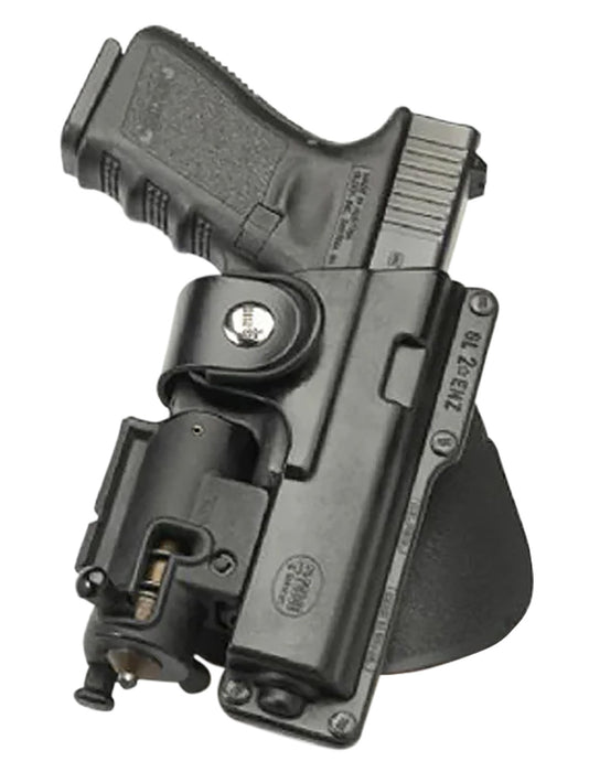Fobus GLT19RP Active Retention Tactical OWB Black Polymer Belt Fits Glock 19/23/32 w/Tactical Light or Laser Right Hand