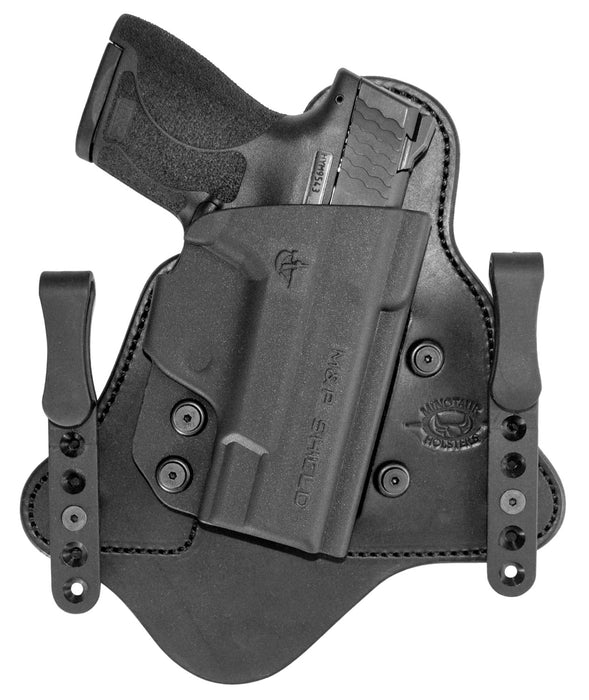 Comp-Tac C225SW250RBSN MTAC  IWB Black Kydex/Leather Belt Clip Fits S&W M&P Shield EZ 380 Right Hand