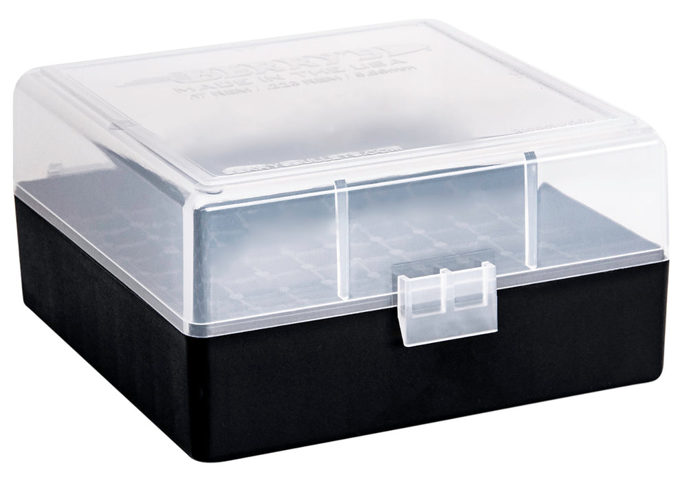 Berry's 03856 Ammo Box  .223 Rem/ 5.56x45mm NATO Clear/Black Polypropylene 2.30" L x 0.42" 100rd