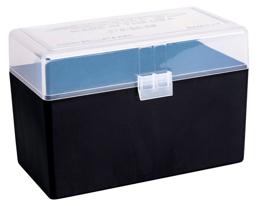 Berry's 91023 Ammo Box  270 Win/ 30-06 Springfield Clear/Black Polypropylene 3.60" L x 0.52" 50rd