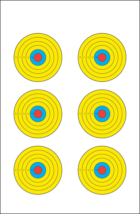 Action Target PRBE6100 High Visibility  Bullseye Paper 17.50" x 23" Multi-Color 100 Per Box