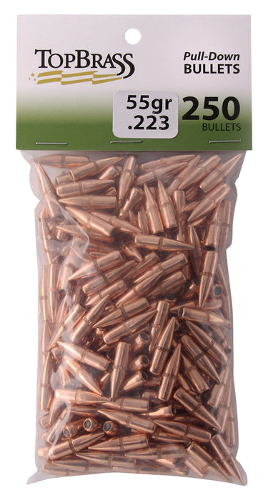 Top Brass JB1000PD250 Pull-Down  .223 55 gr Full Metal Jacket Boat Tail/ 250 Per Bag