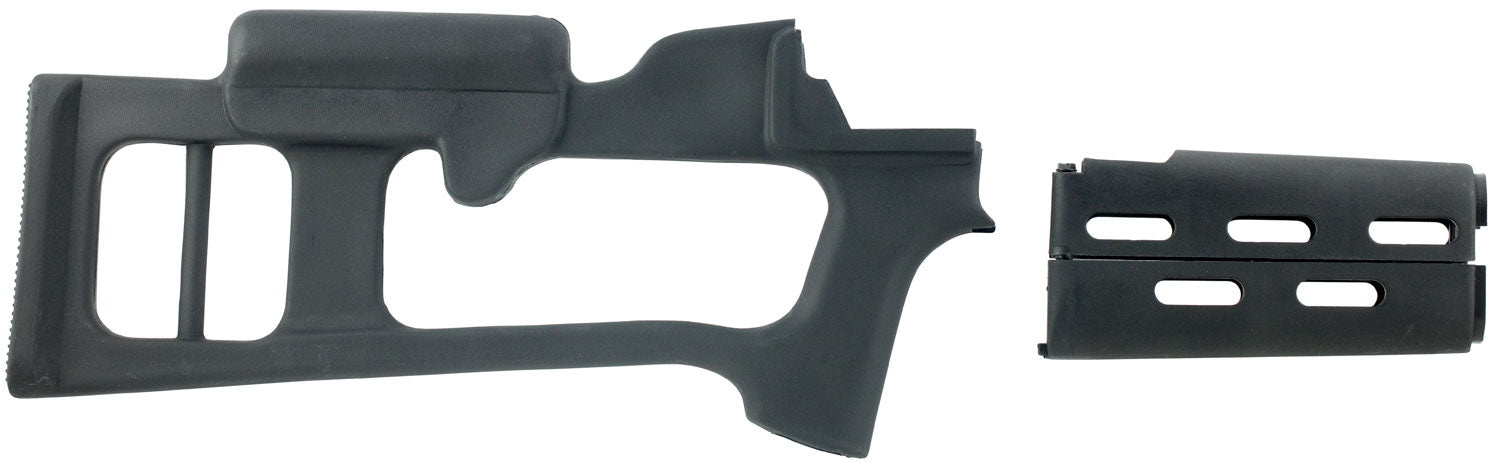 Advanced Technology MAK0100 Fiberforce Stock Package Fixed Thumbhole Black Synthetic & Ventilated Handguard for AK-47 Rifle