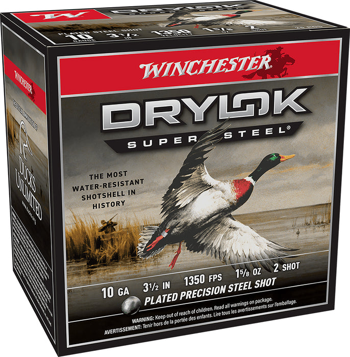 Winchester Ammo XSC102 DryLock Super  High Velocity 10 Gauge 3.50" 1 5/8 oz 1350 fps 2 Shot 25 Bx/10 Cs