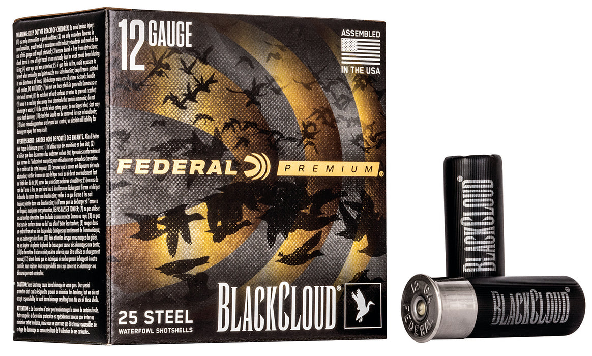 Federal PWBX1473 Premium Black Cloud FS 12 Gauge 2.75" 1 1/8 oz 1500 fps 3 Shot 25 Bx/10 Cs