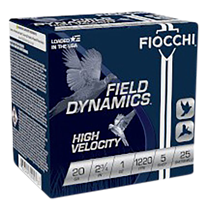 Fiocchi 20HV5 Field Dynamics High Velocity 20 Gauge 2.75" 1 oz 1220 fps 5 Shot 25 Bx/10 Cs