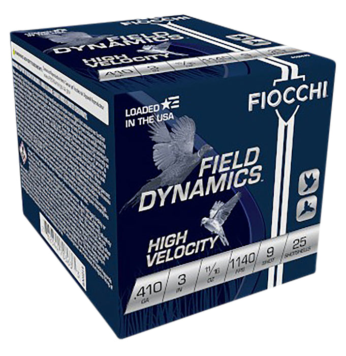 Fiocchi 410HV9 Field Dynamics High Velocity 410 Gauge 3" 11/16 oz 1140 fps 9 Shot 25 Bx/10 Cs