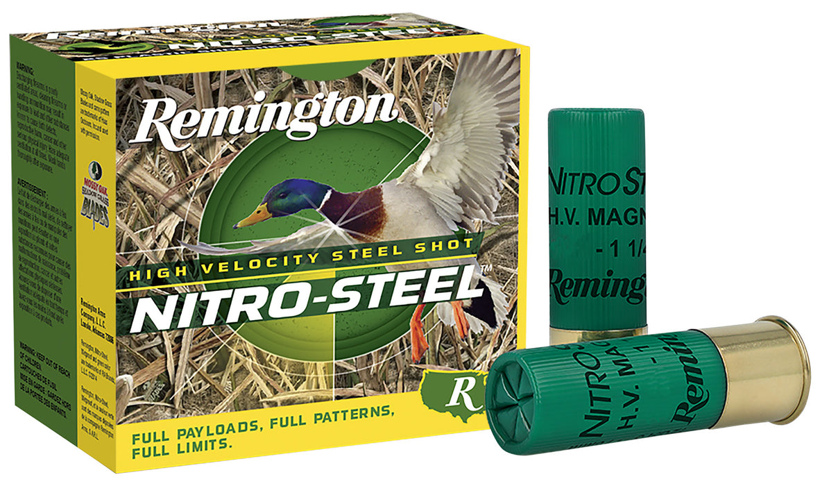 Remington Ammunition 20803 Nitro-Steel  12 Gauge 2.75" 1 1/8 oz 1390 fps 4 Shot 25 Bx/10 Cs