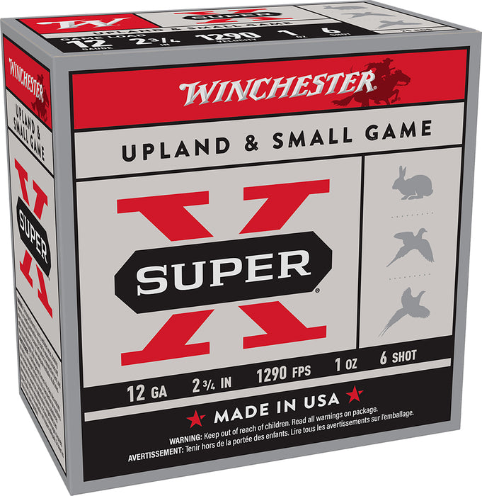 Winchester Ammo XU126 Super X Game Load 12Gauge 2.75" 1oz 6Shot 25 Per Box/10 Case
