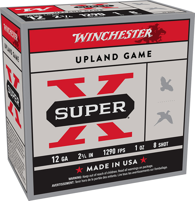 Winchester Ammo XU128 Super X Game Load 12 Gauge 2.75" 1oz 8Shot 25 Per Box/10 Case