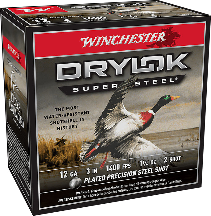 Winchester Ammo XSV1232 DryLock Super Magnum 12 Gauge 3" 1 1/4 oz 1400 fps 2 Shot 25 Bx/10 Cs