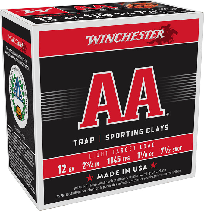 Winchester Ammo AA127 AA Light Target 12 Gauge 2.75" 1 1/8 oz 1145 fps 7.5 Shot 25 Bx/10 Cs