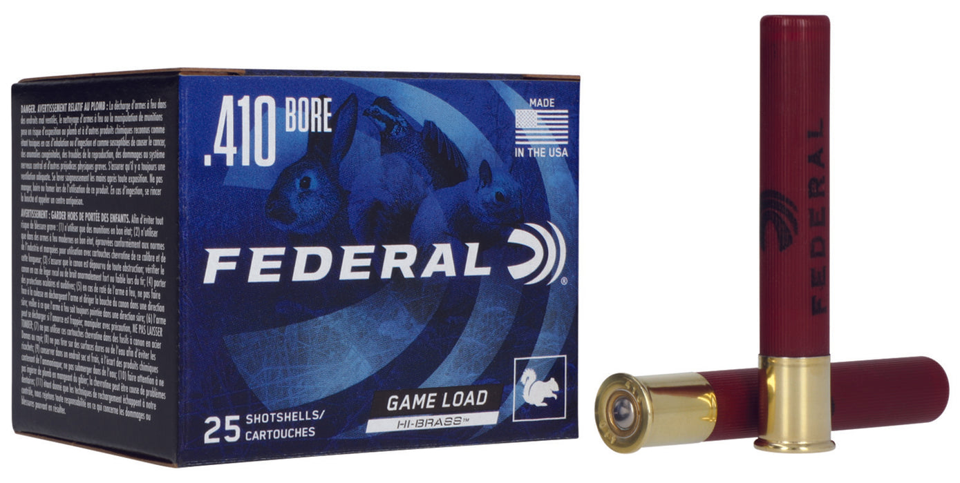 Federal H4135 Game-Shok High Brass 410 Gauge 3" 11/16 oz 1135 fps 5 Shot 25 Bx/10 Cs