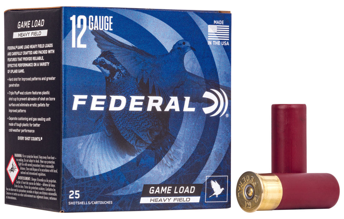 Federal H1236 Game-Shok Heavy Field 12 Gauge 2.75" 1 1/8 oz 1255 fps 6 Shot 25 Bx/10 Cs