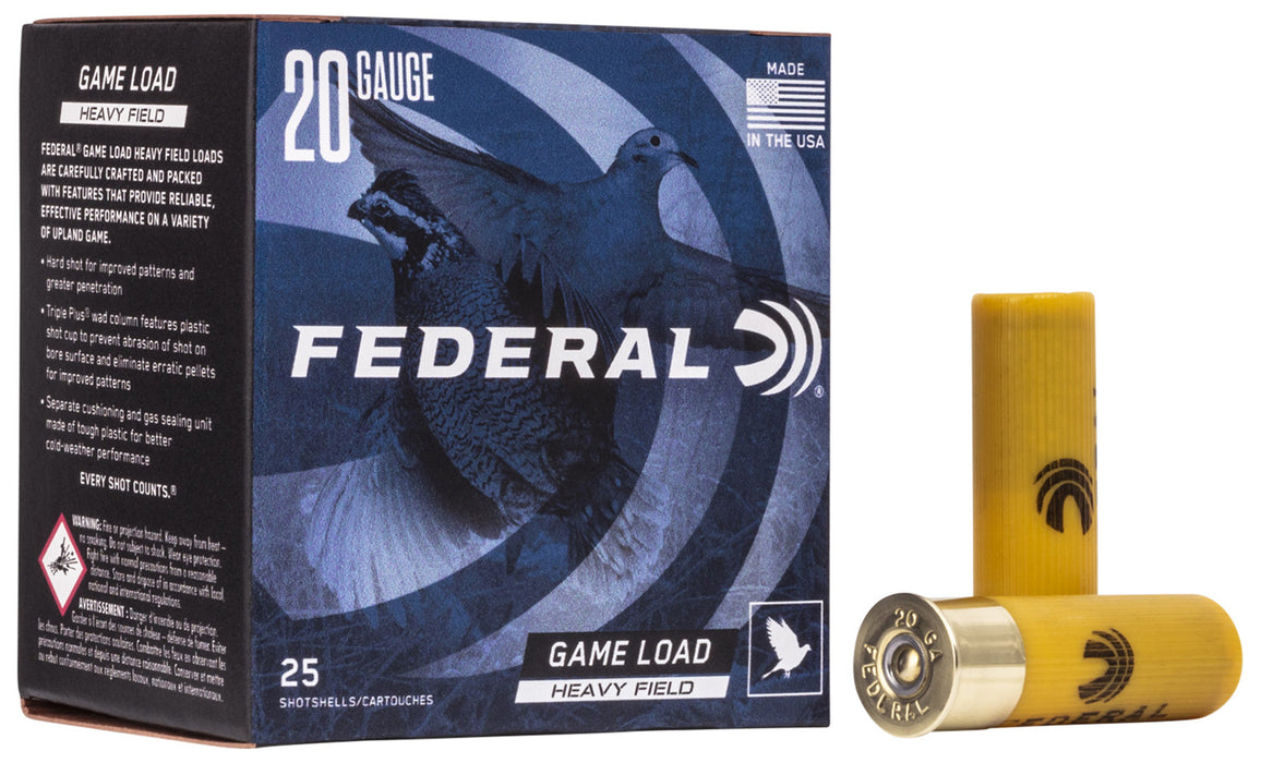 Federal H20275 Game-Shok Heavy Field 20 Gauge 2.75" 1 oz 1165 fps 7.5 Shot 25 Bx/10 Cs