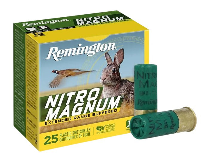 Remington Ammunition 26676 Nitro Magnum  12Gauge 2.75" 1 1/2oz 2Shot 25 Per Box/10 Case