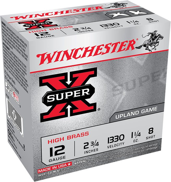 Winchester Ammo X128 Super X Heavy Game Load High Brass 12 Gauge 2.75" 1 1/4 oz 1330 fps 8 Shot 25 Bx/10 Cs