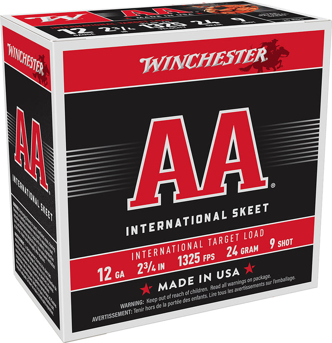 Winchester Ammo AANL129 AA International Target 12Gauge 2.75" 24gram 9Shot 25 Per Box/10 Case