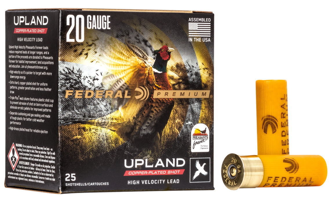 Federal PF20475 Premium Wing-Shok Pheasant Forever High Velocity 20Gauge 2.75" 1oz 7.5Shot 25 Per Box/10 Case