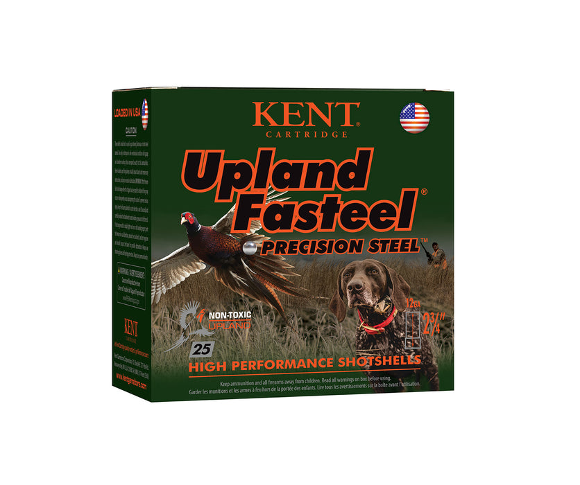 Kent Cartridge K122US327 Upland Fasteel  12 Gauge 2.75" 1 1/8 oz 1400 fps 7 Shot 25 Bx/10 Cs