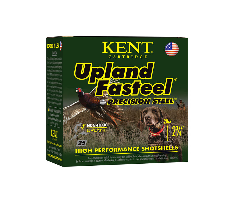 Kent Cartridge K202US245 Upland Fasteel  20 Gauge 2.75" 7/8 oz 1500 fps 5 Shot 25 Bx/10 Cs