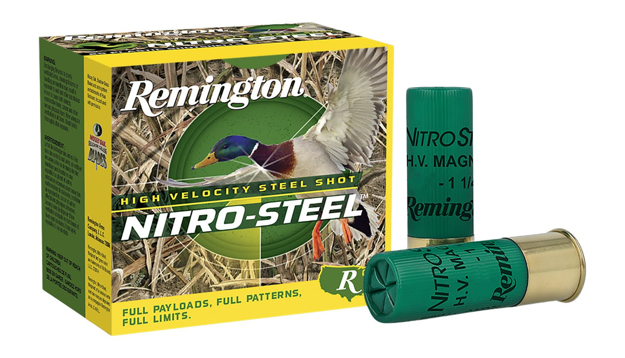Remington Ammunition 20839 Nitro-Steel High Velocity 12Gauge 3.50" 1 1/2oz 2Shot 25 Per Box/10 Case