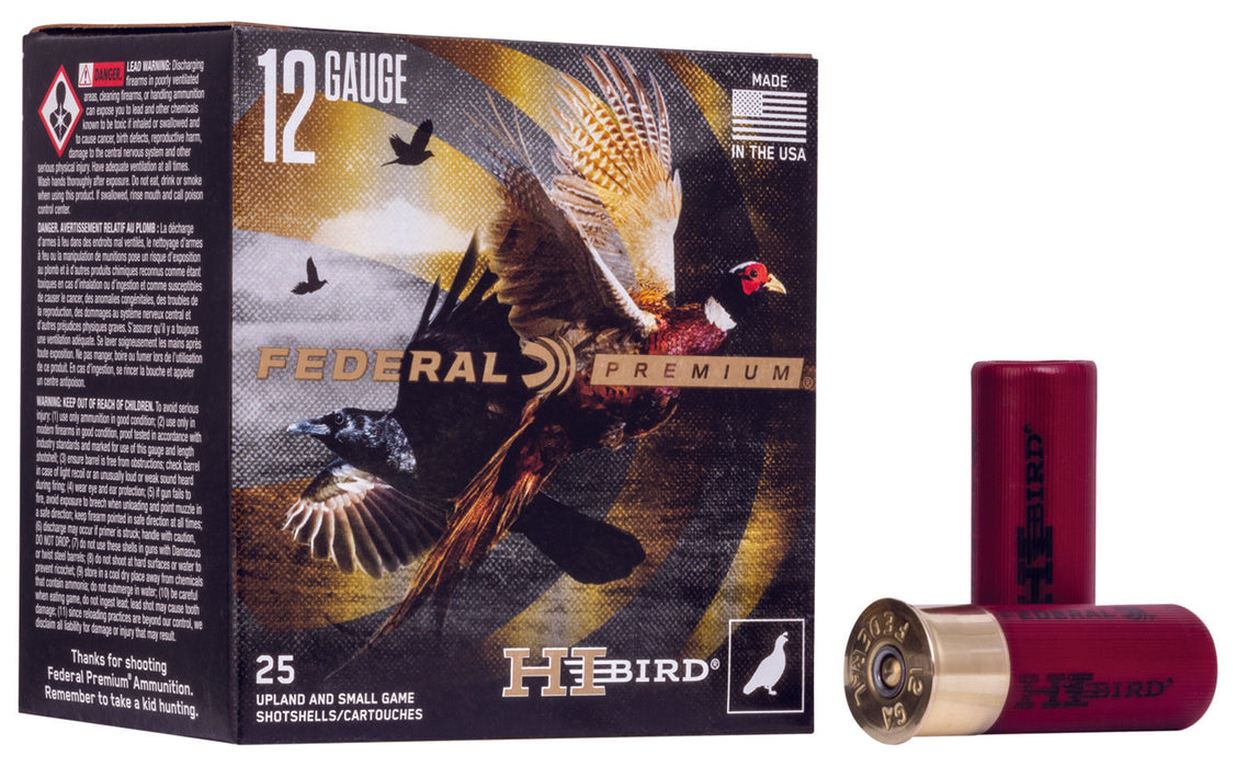 Federal HVF128 Premium Hi-Bird 12 Gauge 2.75" 1 1/8 oz 1275 fps 8 Shot 25 Bx/10 Cs