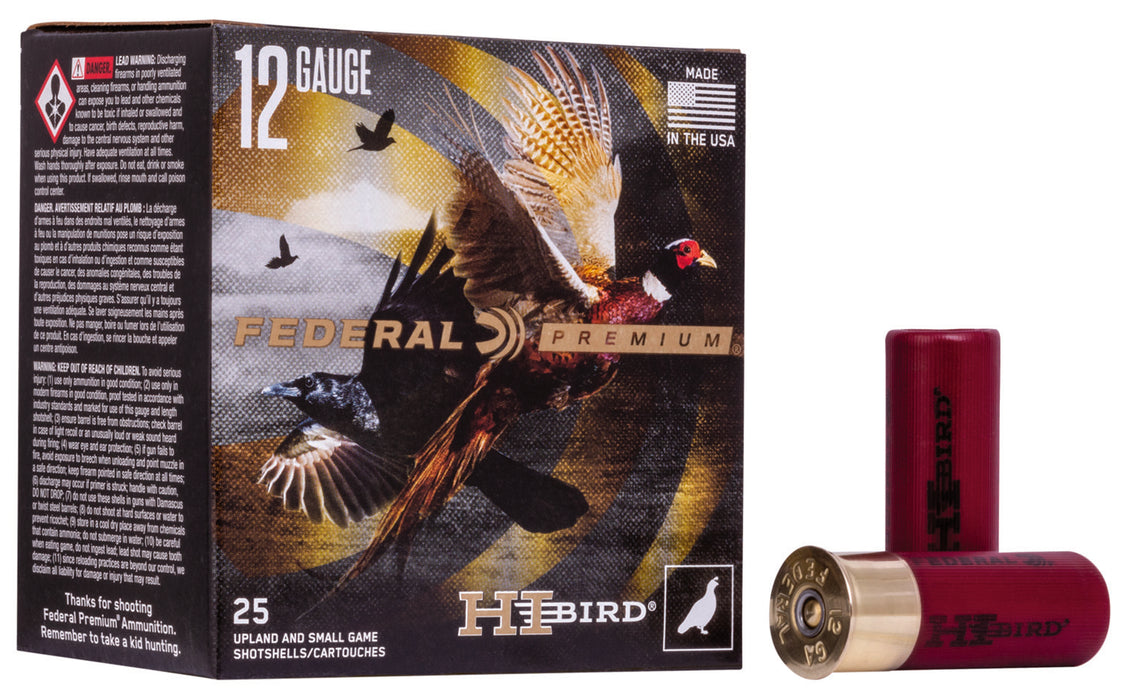 Federal HVF12H6 Premium Hi-Bird 12Gauge 2.75" 1 1/4oz 6Shot 25 Per Box/10 Case