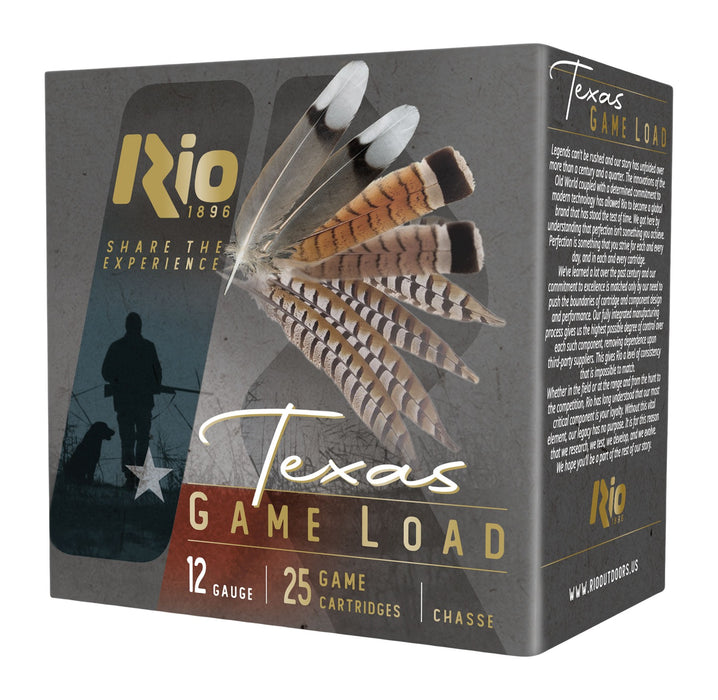 Rio Ammunition TGHV3675TX Texas Game Load High Velocity 12Gauge 2.75" 1 1/4oz 7.5Shot 25 Per Box/10 Case