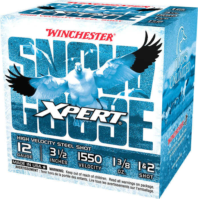 Winchester Ammo WXS12L12 Xpert Snow Goose High Velocity 12 Gauge 3.50" 1 3/8 oz 1550 fps 1, 2 Shot 25 Bx/10 Cs