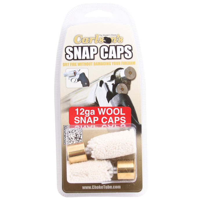 Carlson's Choke Tubes 00108 Snap Cap  12 Gauge Wool/Brass Base 2 Pack