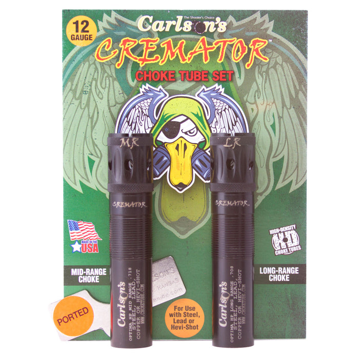 Carlson's Choke Tubes 11562 Cremator  12 Gauge Mid-Range Long Range Ported 17-4 Stainless Steel