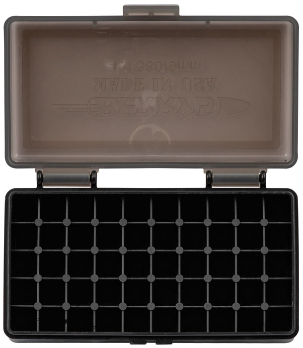 Berry's 19642 Ammo Box  380 ACP/ 9mm Luger Smoke/Black Polypropylene 1.26" L x 0.40" 50rd