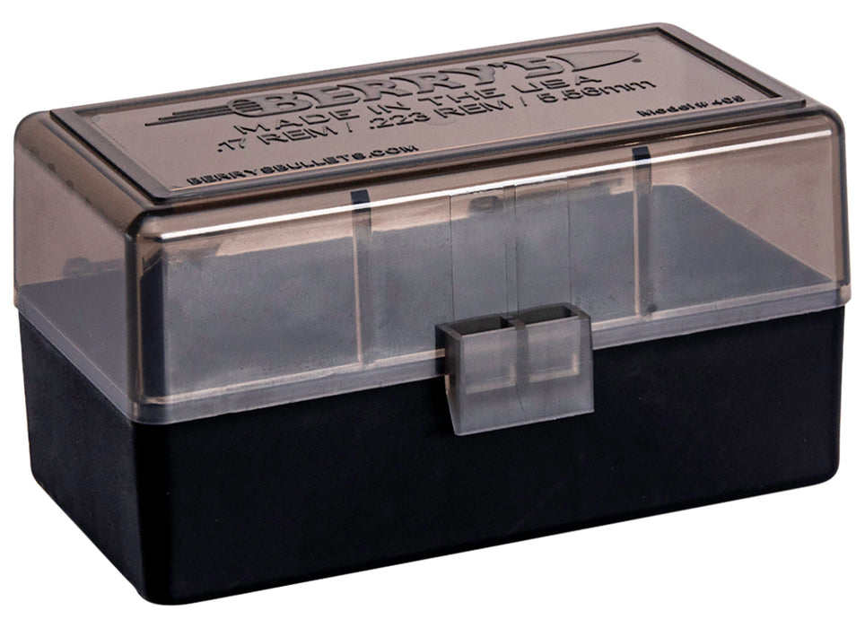 Berry's 29682 Ammo Box  .223 Rem/ 5.56x45mm NATO Smoke/Black Polypropylene 2.33" L x 0.42" 50rd