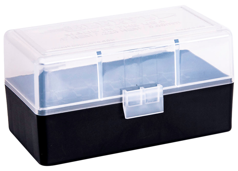 Berry's 79462 Ammo Box  .223 Rem/ 5.56x45mm NATO Clear/Black Polypropylene 2.33" L x 0.42" 50rd