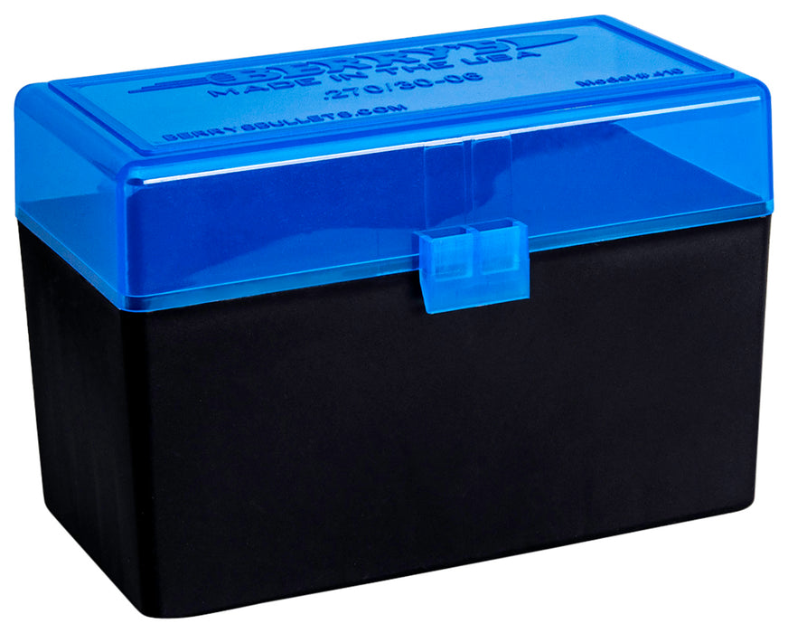 Berry's 50199 Ammo Box  270 Win/ 30-06 Springfield Blue/Black Polypropylene 3.60" L x 0.52" 50rd