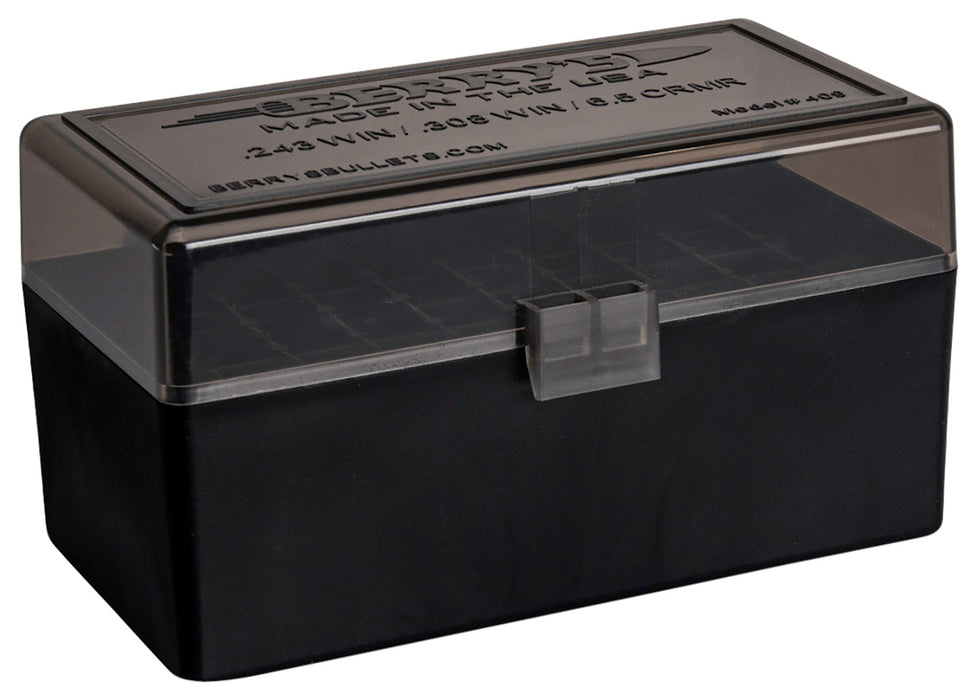 Berry's 46826 Ammo Box  243 Win/ 308 Win Smoke/Black Polypropylene 2.98" L x 0.51" 50rd