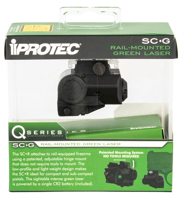 iProtec 6117 SC-G Rail-Mounted Green Laser Q-Series Black Compact/ Subcompact Pistols