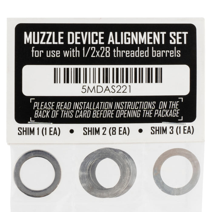 Rugged Suppressor SA001 Shim Kit  for 1/2"-28 tpi