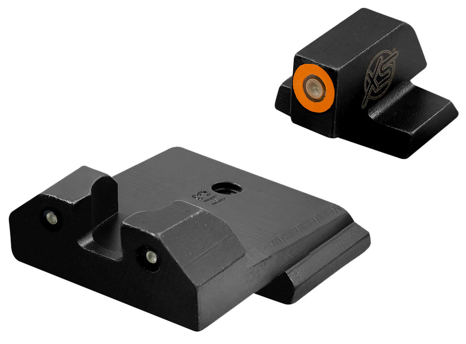 XS Sights SWR033S6N R3D Night Sights- Smith & Wesson  Black | Green Tritium Orange  Outline Front Sight Green Tritium  Rear Sight