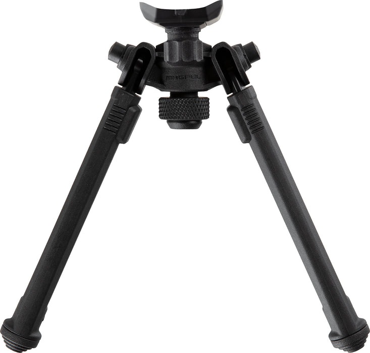 Magpul MAG1075-BLK Bipod  made of Aluminum with Black Finish, Sling Stud Attachment, 6.30-10.30" Vertical Adjustment, & Rubber Feet for AR-Platform